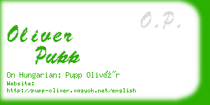 oliver pupp business card